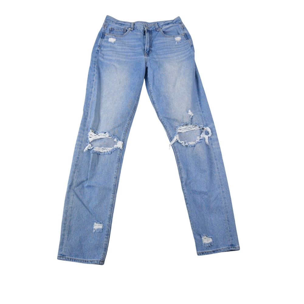 American Eagle Mom Jean Womens 6 XL (28x31) Distressed Ripped High Rise